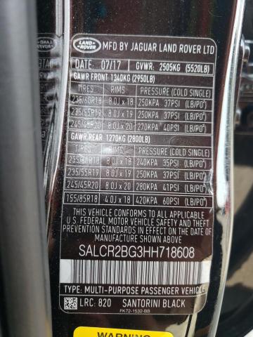 Photo 14 from auction – 2017 LAND ROVER DISCOVERY with VIN SALCR2BG3HH718608