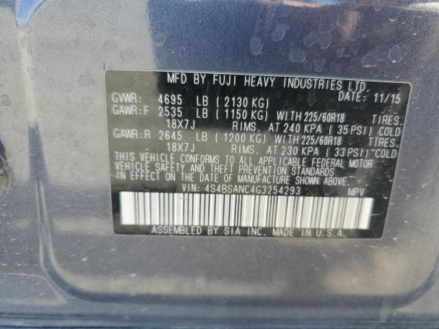 Photo 14 from auction – 2016 SUBARU OUTBACK 2. with VIN 4S4BSANC4G3254293