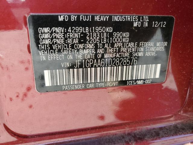 Photo 14 from auction – 2013 SUBARU IMPREZA with VIN JF1GPAA61D2828576
