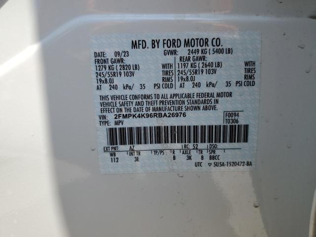 Photo 14 from auction – 2024 FORD EDGE TITAN with VIN 2FMPK4K96RBA26976