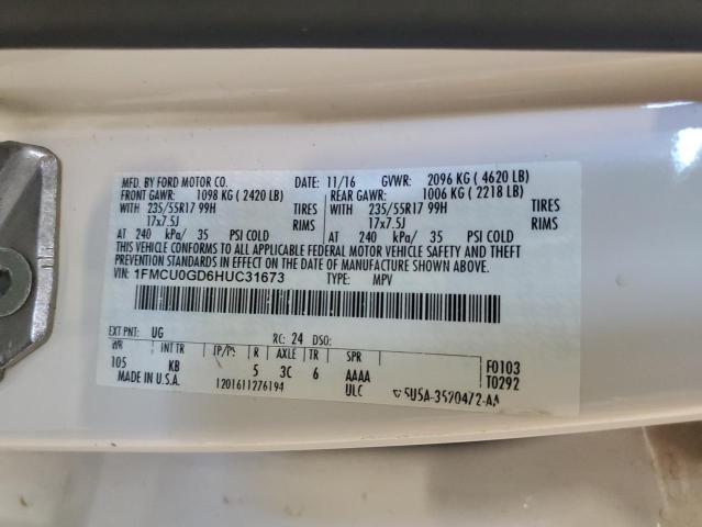 Photo 14 from auction – 2017 FORD ESCAPE SE with VIN 1FMCU0GD6HUC31673