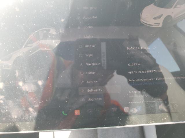 Photo 9 from auction – 2022 TESLA MODEL 3 with VIN 5YJ3E1EB6NF270308