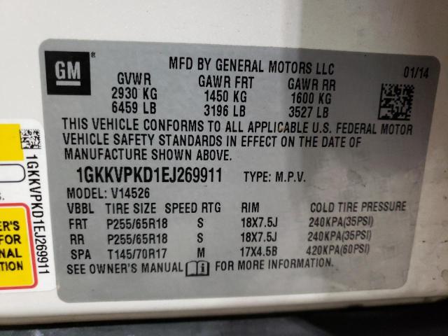 Photo 14 from auction – 2014 GMC ACADIA SLE with VIN 1GKKVPKD1EJ269911