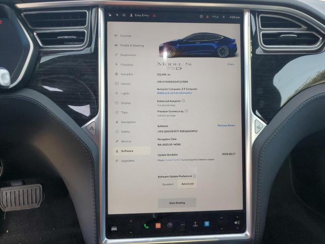 Photo 9 from auction – 2017 TESLA MODEL S with VIN 5YJSA1E2XHF231989