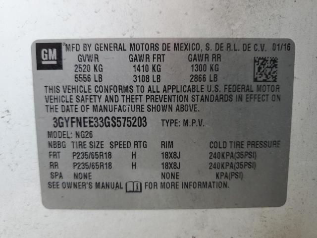 Photo 14 from auction – 2016 CADILLAC SRX LUXURY with VIN 3GYFNEE33GS575203