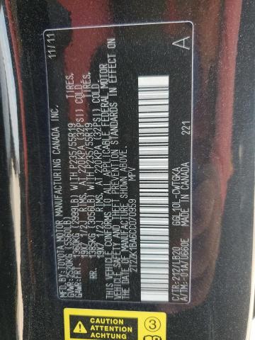 Photo 14 from auction – 2012 LEXUS RX 350 with VIN 2T2ZK1BA6CC070959