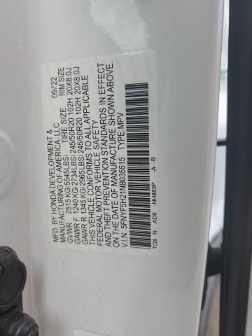 Photo 14 from auction – 2022 HONDA PILOT SE with VIN 5FNYF5H21NB035515
