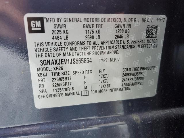 Photo 14 from auction – 2018 CHEVROLET EQUINOX LT with VIN 3GNAXJEV1JS565854