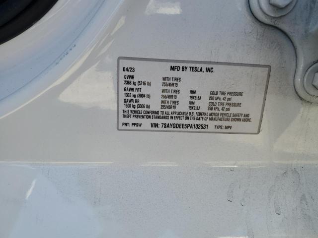Photo 14 from auction – 2023 TESLA MODEL Y with VIN 7SAYGDEE5PA102531
