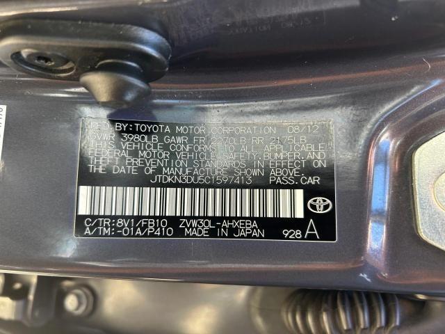 Photo 10 from auction – 2012 TOYOTA PRIUS with VIN JTDKN3DU5C1597413