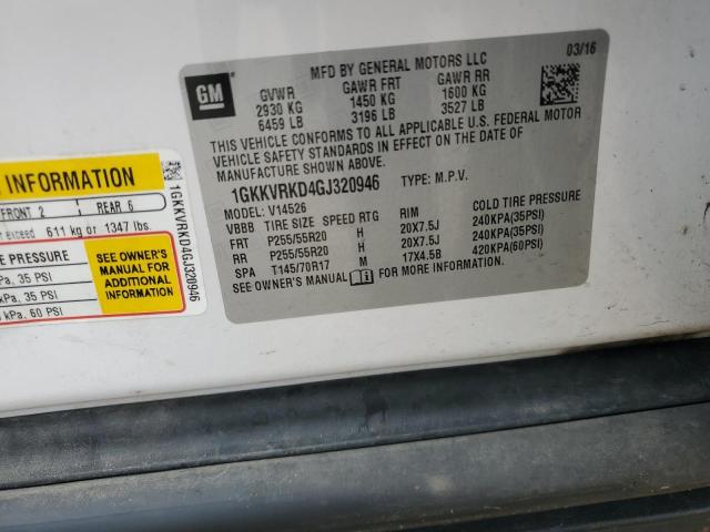 Photo 14 from auction – 2016 GMC ACADIA SLT with VIN 1GKKVRKD4GJ320946