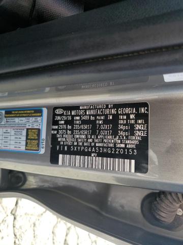 Photo 14 from auction – 2017 KIA SORENTO LX with VIN 5XYPG4A53HG220153