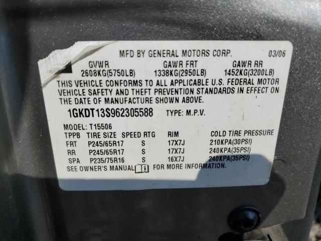 Photo 14 from auction – 2006 GMC ENVOY with VIN 1GKDT13S962305588
