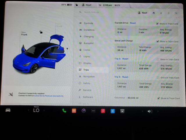 Photo 9 from auction – 2019 TESLA MODEL 3 with VIN 5YJ3E1EA7KF325206