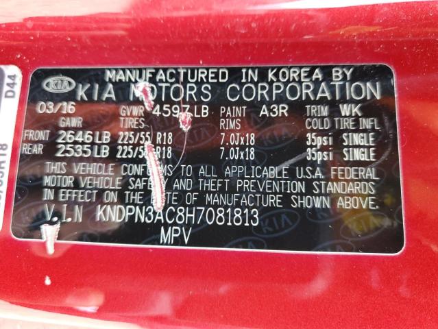 Photo 14 from auction – 2017 KIA SPORTAGE E with VIN KNDPN3AC8H7081813