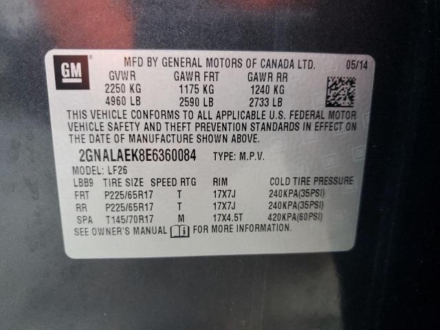 Photo 14 from auction – 2014 CHEVROLET EQUINOX LS with VIN 2GNALAEK8E6360084