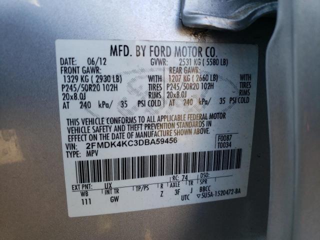 Photo 14 from auction – 2013 FORD EDGE LIMIT with VIN 2FMDK4KC3DBA59456