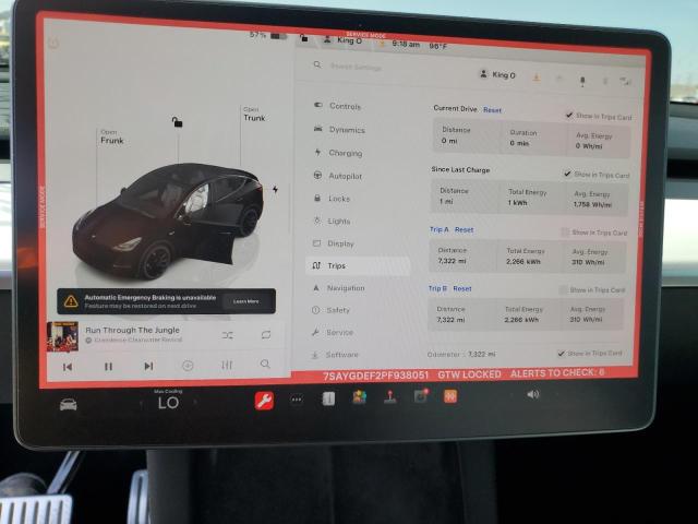 Photo 9 from auction – 2023 TESLA MODEL Y with VIN 7SAYGDEF2PF938051