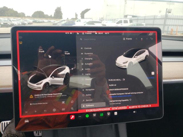 Photo 9 from auction – 2023 TESLA MODEL 3 with VIN 5YJ3E1EAXPF639035
