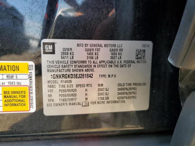 Photo 14 from auction – 2014 CHEVROLET TRAVERSE L with VIN 1GNKRGKD3EJ281842