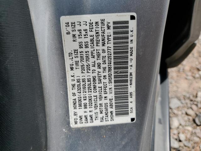 Photo 14 from auction – 2004 HONDA CR-V EX with VIN SHSRD78874U252777