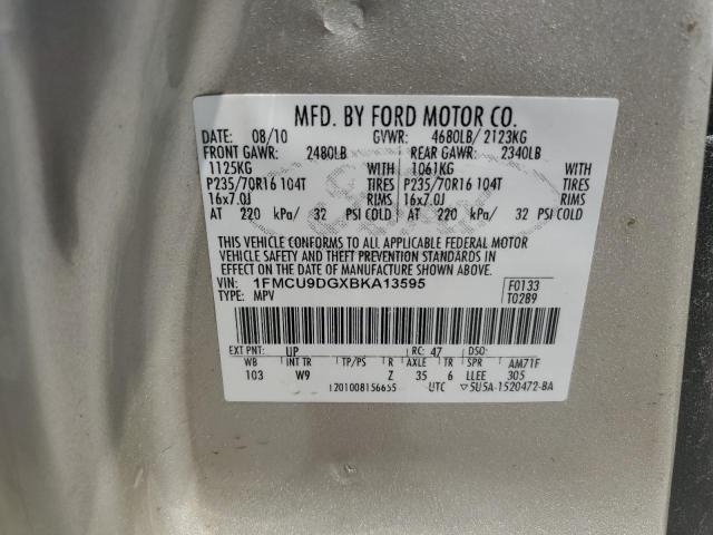 Photo 14 from auction – 2011 FORD ESCAPE XLT with VIN 1FMCU9DGXBKA13595