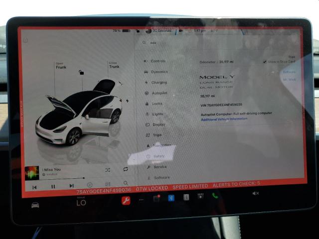 Photo 9 from auction – 2022 TESLA MODEL Y with VIN 7SAYGDEE4NF459036