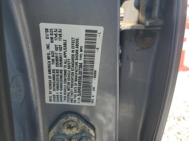 Photo 14 from auction – 2008 HONDA CR-V EX with VIN 5J6RE48558L007384