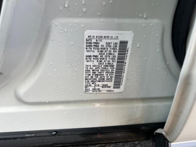 Photo 10 from auction – 2011 NISSAN MURANO S with VIN JN8AZ1MW2BW152025
