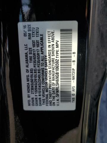 Photo 14 from auction – 2016 HONDA ODYSSEY EX with VIN 5FNRL5H69GB106592