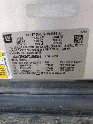 Photo 14 from auction – 2013 GMC ACADIA SLT with VIN 1GKKVRKD2DJ257034