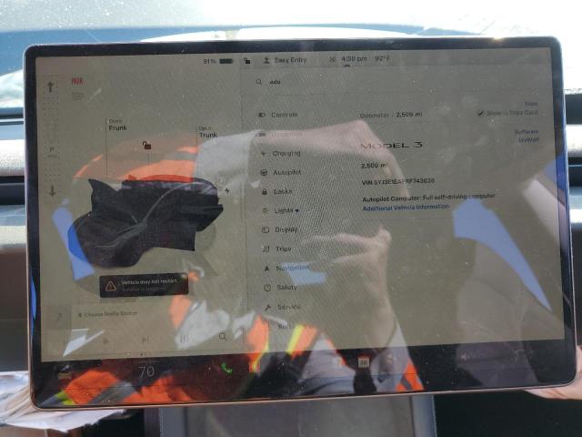 Снимка 9 от търг – 2024 TESLA MODEL 3 с VIN 5YJ3E1EA8RF743638