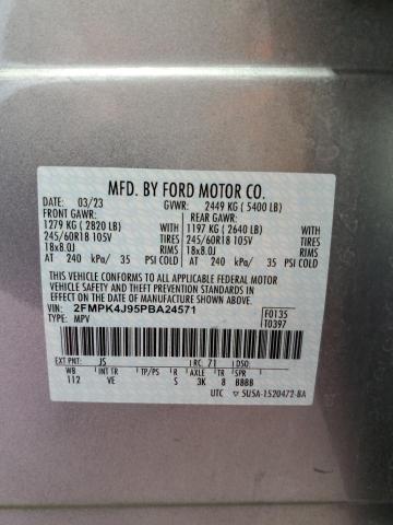 Photo 14 from auction – 2023 FORD EDGE SEL with VIN 2FMPK4J95PBA24571