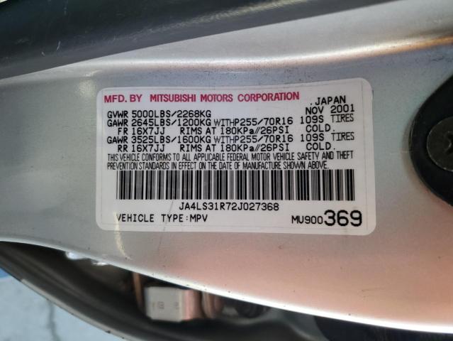 Photo 14 from auction – 2002 MITSUBISHI MONTERO SP with VIN JA4LS31R72J027368