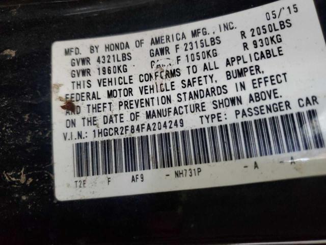Photo 10 from auction – 2015 HONDA ACCORD EXL with VIN 1HGCR2F84FA204249