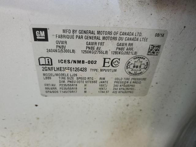 Photo 14 from auction – 2015 CHEVROLET EQUINOX LT with VIN 2GNFLHE35F6126428