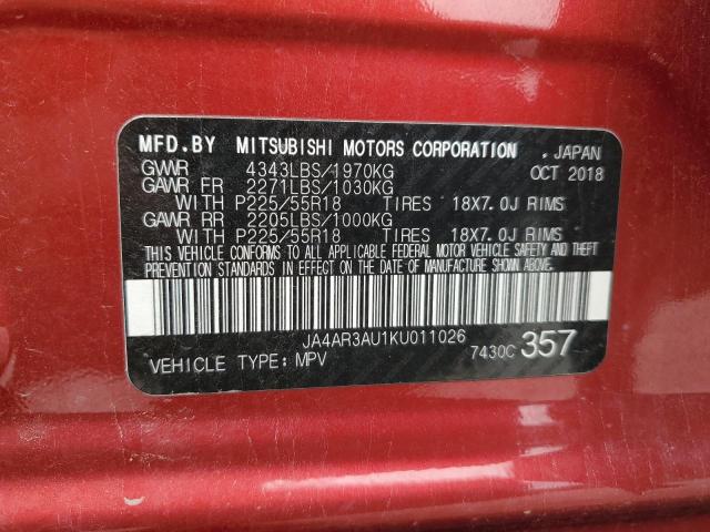 Photo 14 from auction – 2019 MITSUBISHI OUTLANDER with VIN JA4AR3AU1KU011026