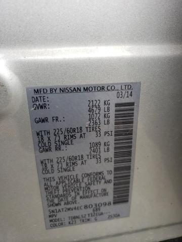 Photo 14 from auction – 2014 NISSAN ROGUE S with VIN 5N1AT2MV4EC803098