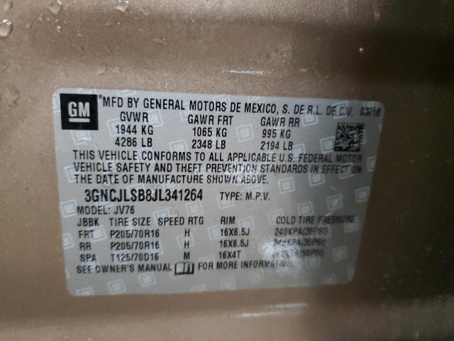 Photo 14 from auction – 2018 CHEVROLET TRAX 1LT with VIN 3GNCJLSB8JL341264