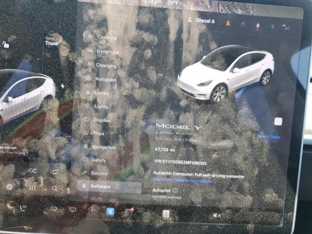 Foto 9 de la subasta – 2021 TESLA MODEL Y con VIN 5YJYGDEE3MF066351