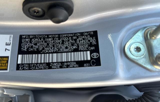 Photo 10 from auction – 2018 TOYOTA PRIUS PRIM with VIN JTDKARFP7J3088527