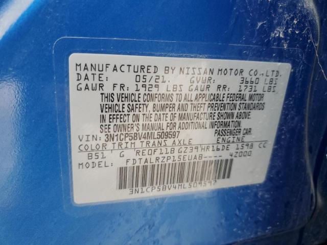 Photo 10 from auction – 2021 NISSAN KICKS S with VIN 3N1CP5BV4ML509597
