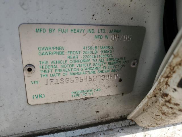 Photo 14 from auction – 2006 SUBARU FORESTER 2 with VIN JF1SG63646H700675