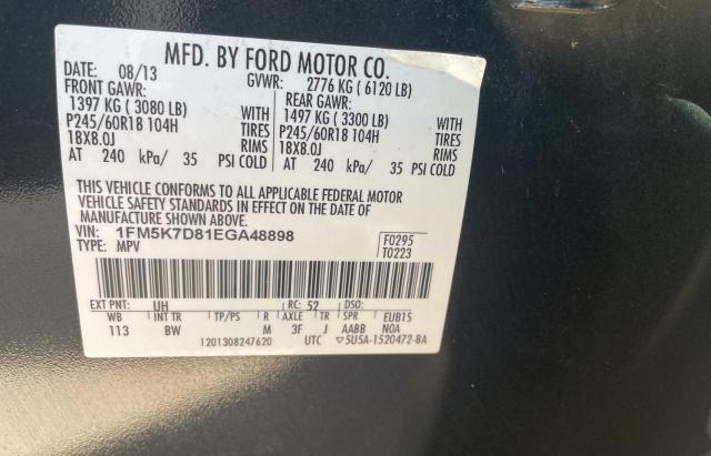 Photo 10 from auction – 2014 FORD EXPLORER X with VIN 1FM5K7D81EGA48898
