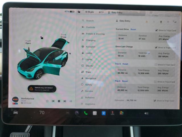 Photo 9 from auction – 2020 TESLA MODEL Y with VIN 5YJYGDEE3LF006794