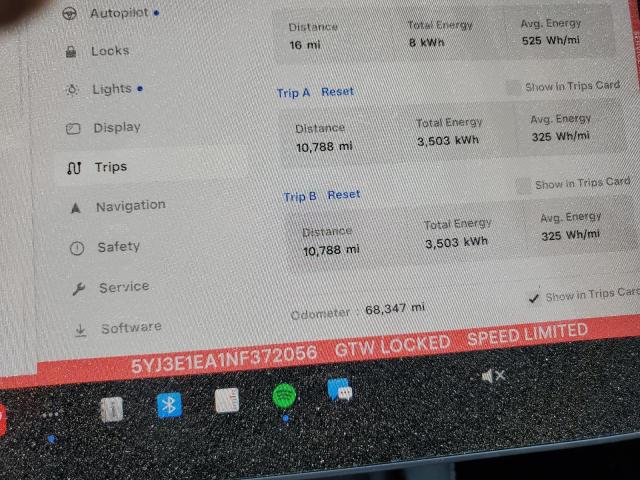 Photo 9 from auction – 2022 TESLA MODEL 3 with VIN 5YJ3E1EA1NF372056