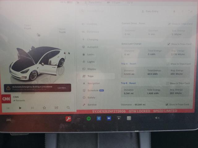 Photo 9 from auction – 2022 TESLA MODEL 3 with VIN 5YJ3E1EB2NF272606