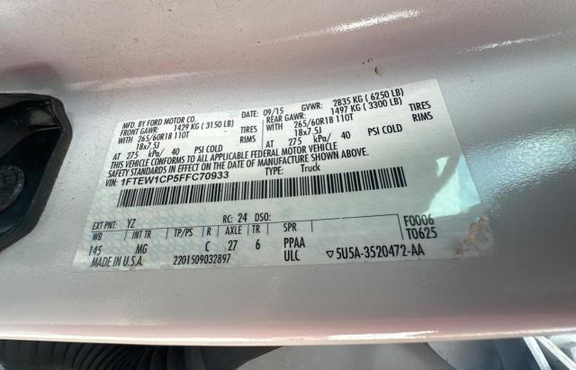 Photo 10 from auction – 2015 FORD F150 SUPER with VIN 1FTEW1CP5FFC70933