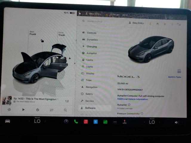 Photo 9 from auction – 2023 TESLA MODEL 3 with VIN 5YJ3E1EA0PF621367