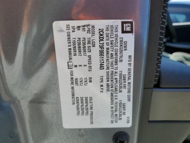 Photo 14 from auction – 2006 PONTIAC TORRENT with VIN 2CKDL73F066117443